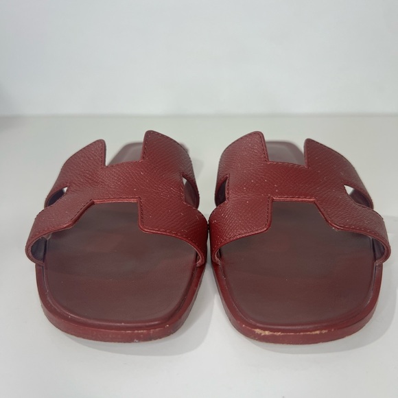 Hermes Oran Sandals in Rouge - Picture 5 of 11